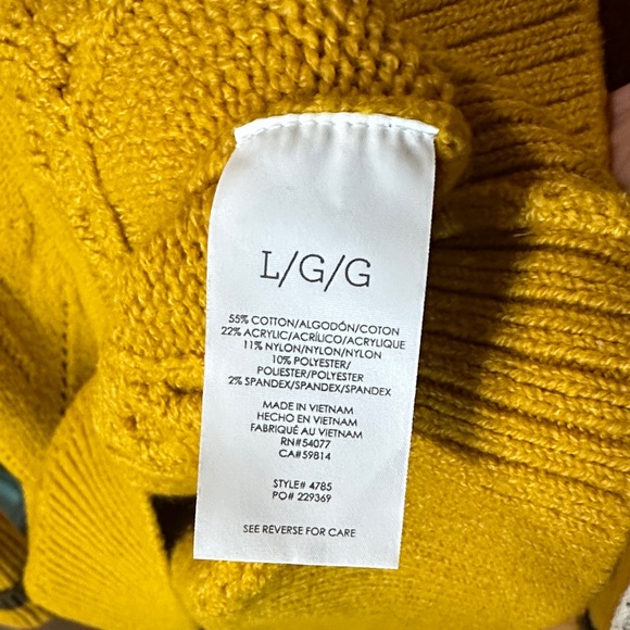 CAbi Shipshape Mustard V-Neck Pullover Sweater in Dijon Mustard Yellow - Picture 4 of 13